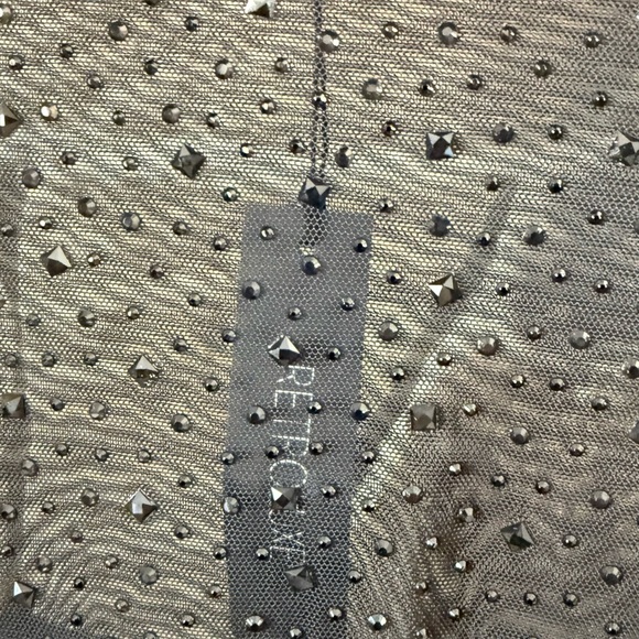 Black Sheer Rhinestone Top - Picture 4 of 6